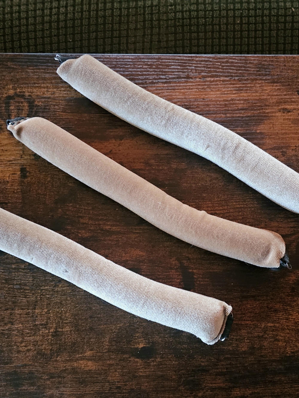 Beige Soft Fabric Hair Rollers - Set of 3